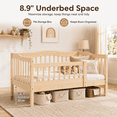 thumbnail image 6 of Zimtown Toddler Daybed, Kids Day Bed Frame, Children Sleeping Bedroom, Natural, 6 of 8