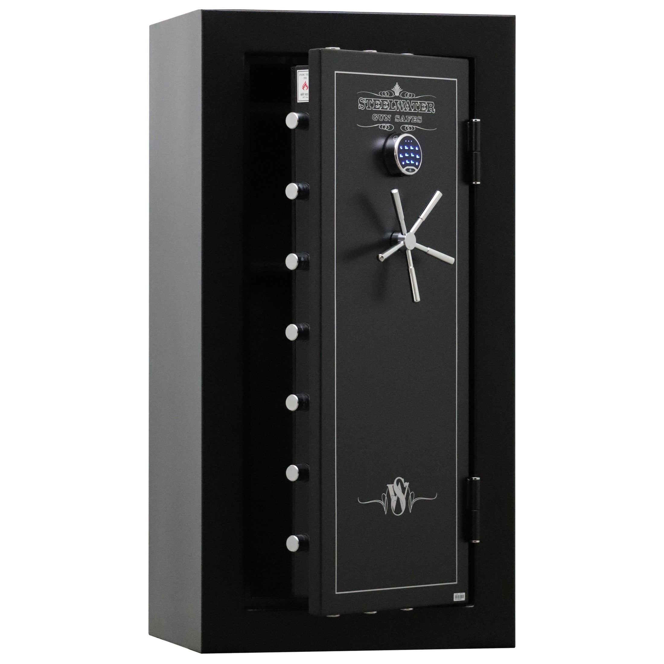 Steelwater Gun Safes 22 Long Heavy Duty Gun Safe with Chrome Digital Keypad, 24" x 30" x 59", Steel