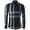 藏青色, variant on Outdoor 100% Cotton Men's Classic Random Plaid Button-Down Shirt, Long Sleeve with Chest Pocket, Machine Washable-Perfect for Outdoor & Casual Wear