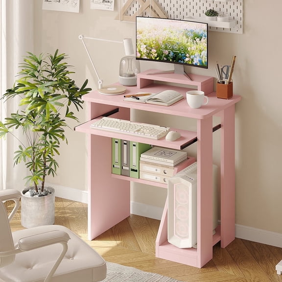 YQ JENMW Modern Minimalist Computer Desk with Multi - layer Storage for Adult Office Work