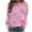 Pink, variant on YUGYXL Pink Bows Sweatshirt for Women Plus Size Loose Blouse Crewneck Fall Winter Fashion Outfits Tops for Women Green XL