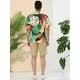 thumbnail image 5 of Lars Amadeus Camisa con estampado floral para hombre Camisas de playa de verano de manga corta con botones Verde blanco XL, 5 of 6