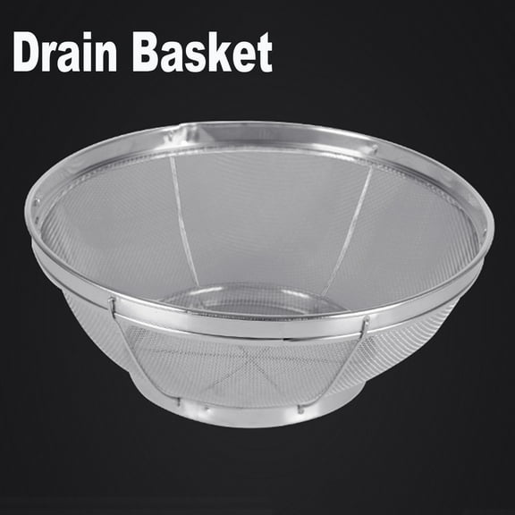 Meidiya Stainless Steel Drain Basket,Fruits and Vegetables Drain Basket Kitchen Utensils,Mesh Rice Sieve Washing Bowl Kitchen Supplies
