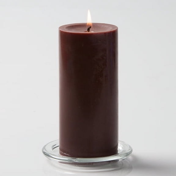 Richland Pillar Candles 3"x6" Brown Set of 24