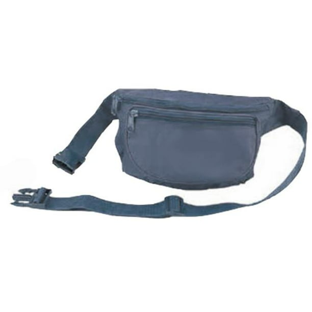 Perfectly Packed Nylon Three Pocket Fanny Pack Navy, Case of 144