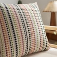 thumbnail image 3 of Striped Throw Pillow Covers Set of 2 Beige Textured Boucle Chic Morden Boho Accent Farmhouse Square Decorative Couch Pillow Covers for Home Decor Bed Sofa Living Room, 3 of 7