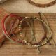 thumbnail image 4 of Nvzi Pulsera de cuerda ajustable hecha a mano con cuentas de piedra natural, 3 piezas A05, 4 of 5