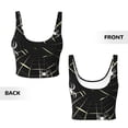 thumbnail image 5 of Fotbe Spiders On The Web Pattern Womens' Sports Bra Longline Wirefree Padded with Medium Support Sports Moisture-Wicking Workou Vest,Tank Top-, 5 of 7