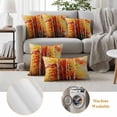 thumbnail image 6 of Autumn Yellow Leaves Outdoor Waterproof Pillow Covers, Fall Natural Forest Branch Watercolor Decorative Square Throw Pillowcase Sofa Cushion Sham for Patio/Couch/Chair, 16"x16" 2 Pack, 6 of 8
