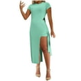 thumbnail image 1 of Grande Rabais, Robe d'Été Sans Manches à Col Rond pour Femmes, Robe Décontractée Sans Manches, Robe Col Rond, Confortable pour un Usage Quotidien d'Été, Légère et Confortable, Sopatenor, 1 of 8