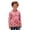 X2 Red, variant on Ticikt Girls Boys Striped Thumb Hole Long Sleeve Shirts Kids Crewneck Tunic Tops Curved Hem Tees,Color:Light Pink,Size:9-10 Years