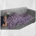 thumbnail image 6 of Christmas Soft Flannel Fleece Throw Blanket, Vintage Doodle Art Pattern with Ornamental Xmas Balls New Years Eve, Cozy Plush for Indoor and Outdoor Use, 70" x 90", Purple Grey and Lilac, by Ambesonne, 6 of 6