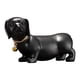thumbnail image 1 of Estatua de perro salchicha, estatua artística de animal, figura de escritorio, adorno de perro salchicha Negro, 1 of 6