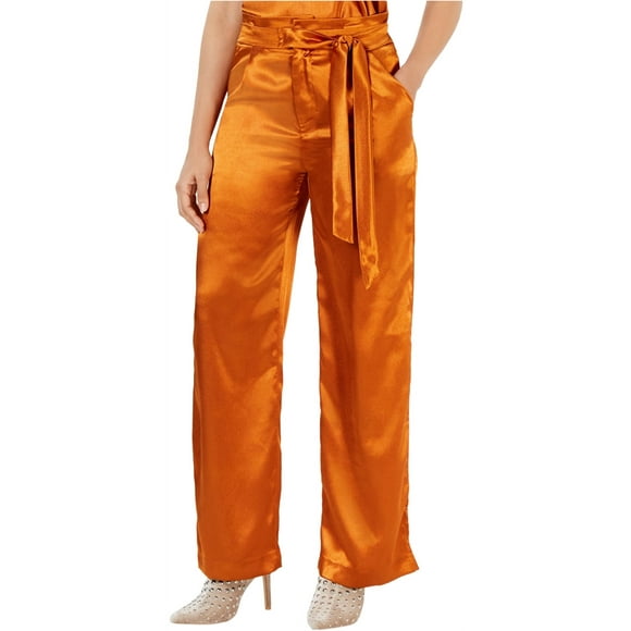 Heartloom Womens Cadence Casual Wide Leg Pants, Orange, Large