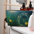 thumbnail image 5 of Picia Jelly Fish Printed Leather Travel Toiletry Bag,Cosmetic Organizer, Makeup Travel Bag, Durable Travel Pouch, Compact Toiletry Bag, Travel Accessories, 5 of 6