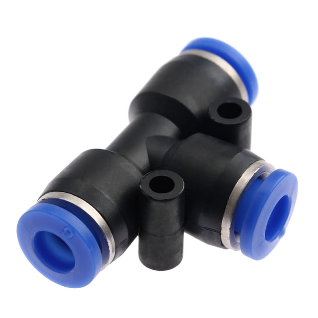 1 UNID PLÁSTICO T-JUNCIÓN Accesorios neumáticos AIR AIR 3 VÍAS Conector de ajuste de la junta rápida Pieza neumática PE4 / 6 / 8/10/12/14 / 16mm Manguera de tubos