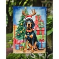 thumbnail image 3 of Black and Tan Coonhound Christmas Reindeer House Flag, 3 of 5
