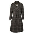 thumbnail image 1 of DVF Diane Von Furstenberg Women's Gray Plaid Double Face Wool Wrap Coat (L), 1 of 1
