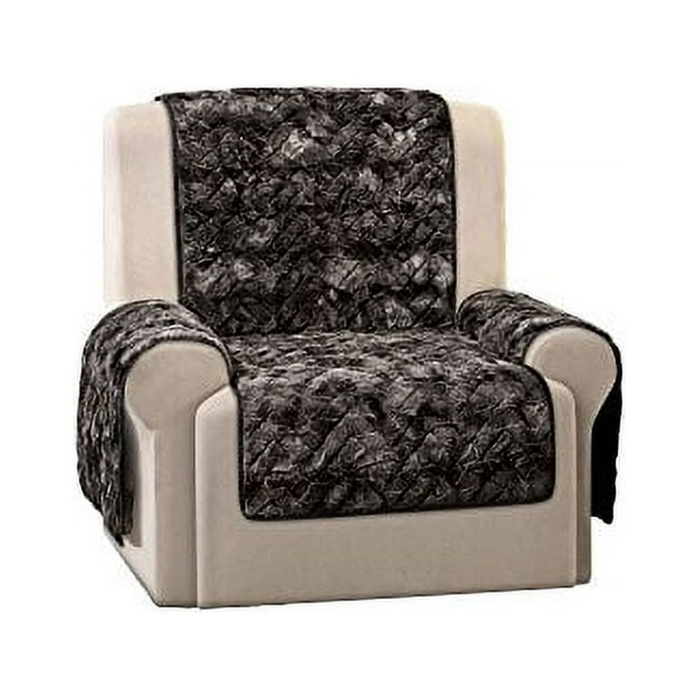 SureFit Quilted Faux Fur Recliner Cover Walmart