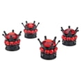 thumbnail image 1 of Bouchons de Tige de Valve de Pneu Bling Bling Faits à la Main en Strass, Lot de 4, Rouge, 1 of 6