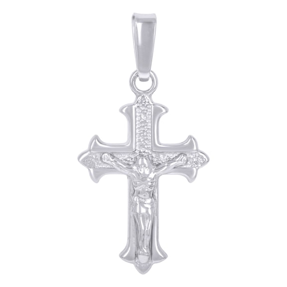 925 Sterling Silver Unisex Crucifix Cross Religious Charm Pendant Pendant Necklace for Men Women