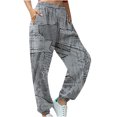 thumbnail image 2 of Pantalon Grand de Sport d'Été pour Femmes Mode Imprimé Décontracté Ample Long, 2 of 5