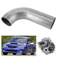 thumbnail image 4 of Exhaust Bend Pipe Elbow Pipe Fitting Exhaust Elbow Replacement 2.5in Turbocharger Down Pipe 90 Degree Stainless Steel Exhaust Bend Pipe For T3/T4 5-Bolts Turbo Flange ANGGREK No, 4 of 7