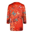thumbnail image 6 of KVMeteor Women Casual 3/4 Sleeve Loose Tunic Tops Round Neck T-Shirt, 6 of 6