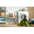 thumbnail image 2 of Ahgly Tapis Rond Lavable en Machine Intérieur Transitionnel Jaune Foncé Vert, 4 Pieds Rond, 2 of 7