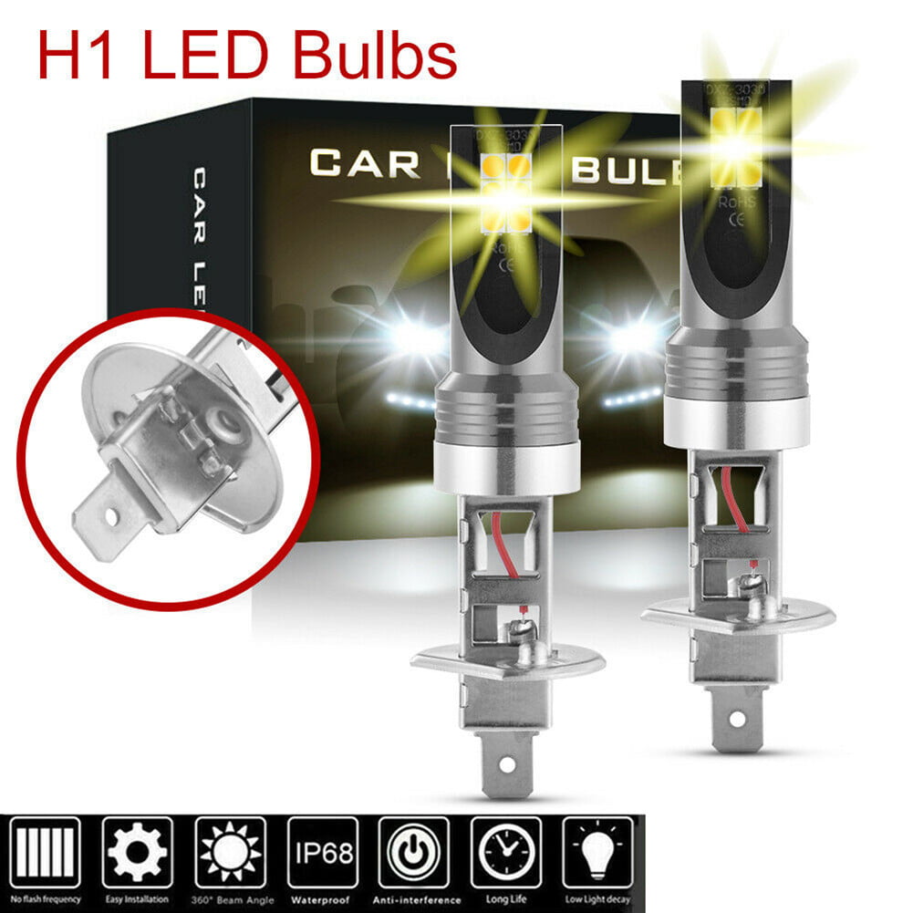 NEW 2x H1 3000K Yellow 100W CREE LED Headlight Bulbs Kit Fog Driving Light DRL 