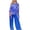 Blue, variant on 2 Piece Sets for Women Casual Plus Size Womens Two Piece Outfits Fall Fashion Women Summer Fashion Colorful Chiffon Casual Printing Set Two Piece Set New & Trending