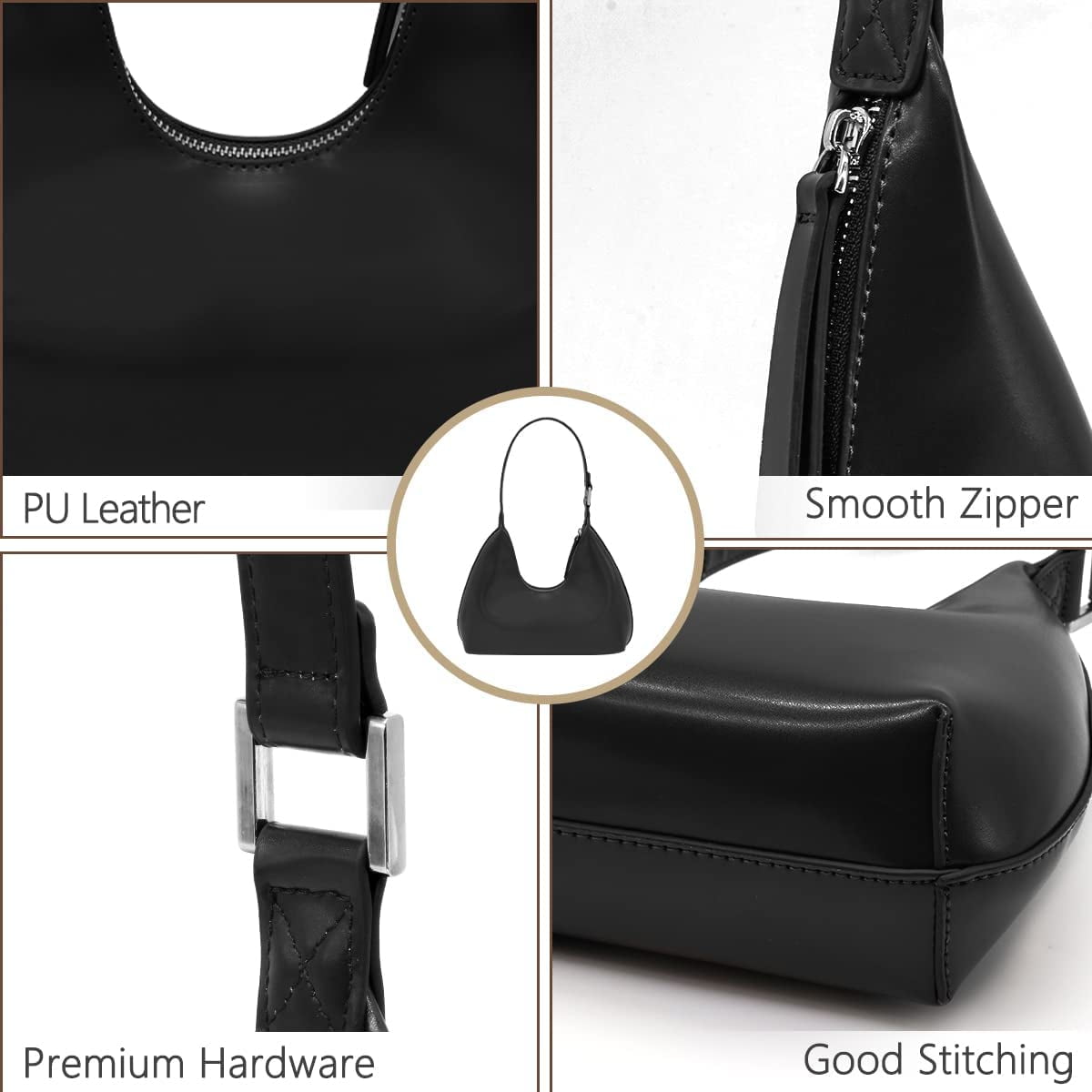 QWZNDZGR Mini Purse Freya Small Shoulder Bags for Women Trendy Small Hobo  Bag Handbag for Women 