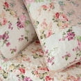 thumbnail image 5 of Chezmoi Collection Abbi 5-Piece Pink Shabby Chic Bedding Floral Daybed Cover Set, Lightweight Vintage Washed Cotton Patchwork Quilt, 5 of 9
