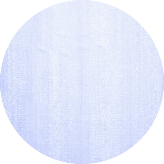 Ahgly Company Indoor Round Solid Blue Modern Area Rugs, 3' Round