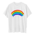 thumbnail image 5 of Midsumdr Pride Shirt Women Funny Rainbow Print T Shirt Rainbow Graphic Tees LGBT Equality Shirts Summer Casual Short Sleeve Tops, 5 of 7