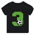 thumbnail image 5 of Camiseta de algodón con estampado de números de fútbol para niños y niñas, divertida camiseta de dibujos animados para cumpleaños de 1, 2, 3, 4, 5, 6, 7, 8 y 9 años, 5 of 5