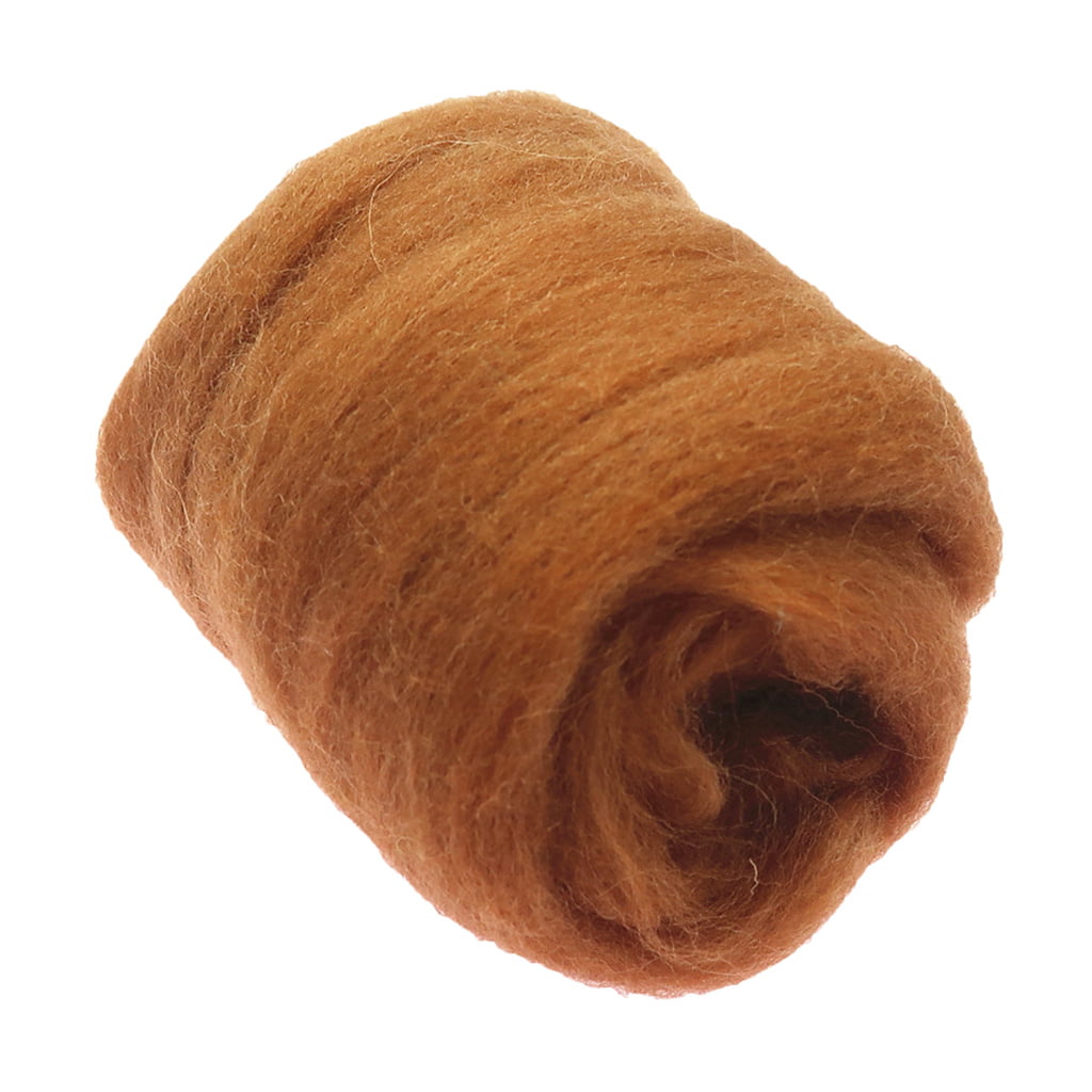 Adults Brown Fityle 10g Felting Wool Fairytale Wool Suitable for Wet Felting and Dry Felting for Children Beginners