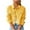 Yellow, variant on Denim Jacket For Women Solid 2025 Long Sleeve Slimming Cardigan Suit Pocket Coat Top Pink