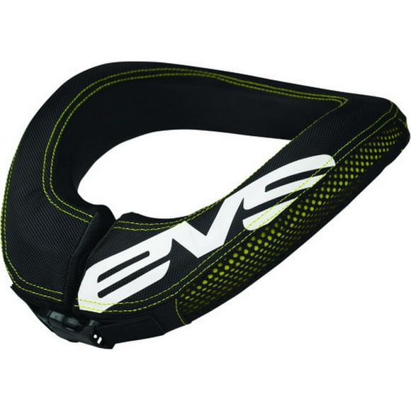 EVS unisex-adult R2 Race Collar (Black/Hi-Viz