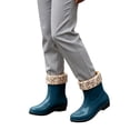thumbnail image 4 of OKBOP Waterproof and Warm rain boots for women waterproof Pull-On Winter Ankle-High Waterproof Flat Heel, 4 of 5
