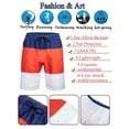 thumbnail image 5 of Youloveit Mens Swim Trunks Quick Dry Beach Swimwear Colorblock Board Shorts Bathing Suits with Mesh Lining Elastic Waist Drawstring,up to size 5XL, 5 of 8