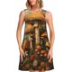 thumbnail image 1 of Fotbe Vintage Cloud Mushroom Vestido de Verano sin Mangas para Mujer – Vestido Midi Línea A, Estilo Camiseta Floral, Vestido Playero Casual y Fluido, 1 of 7