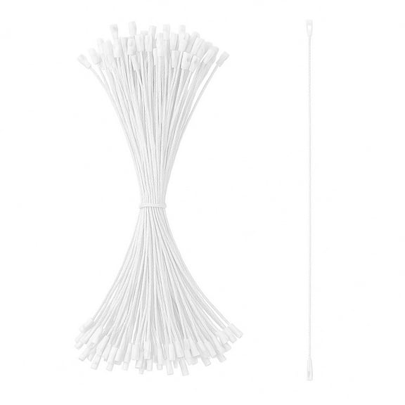 Set of 100 White Christmas Ornaments Cords Strings Hangers 7.9 Inches