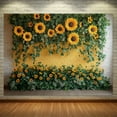 thumbnail image 7 of Sunflower Wall Backdrop Nature Lush Greenery Floral Banner Warm Yellow and Green Backdrop Decor for Bridal Baby Shower Birthday Wall Decor Photography Garden Wedding Party Supplies, 7 of 7