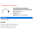 thumbnail image 2 of Power Window Motor Connector - Compatible with 1996 Chevy K2500, 2 of 2