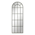 thumbnail image 3 of BEAUTYPEAK 65"x 23" Arched Full Length Windowpane Mirror Wall-Decor Mirror,Black, 3 of 8