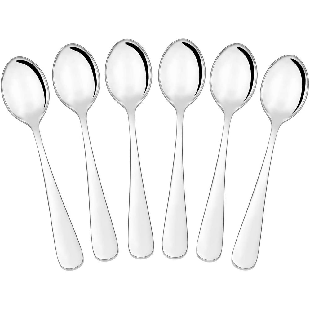 6Piece Demitasse Espresso Spoons, 4 Inches Stainless Steel Mini Coffee
