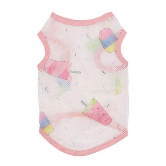 Elaydool Summer Thin Cool Dog T-shirt for Small Dogs Simple Puppy Dog Cat T-shirt Color Solid Pet Vest Sleeveless Spring Dog Clothes