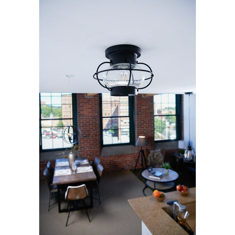 Sylvania Flush Mount Cage Light Fixture Kit Antique incl Light Bulb
