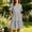 Black, variant on Full Length Dress Long Dress Summer 2026 Striped Print V Neck Pleated Regular Fit Women Sundress with Pockets for Moms Daily and Casual S-3XL